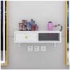 exproyzk Wall Mount Styling Station with Hair Dryer Holders, Barber Beauty Spa Salon Equipment(White#B,60x30x16cm) view 3