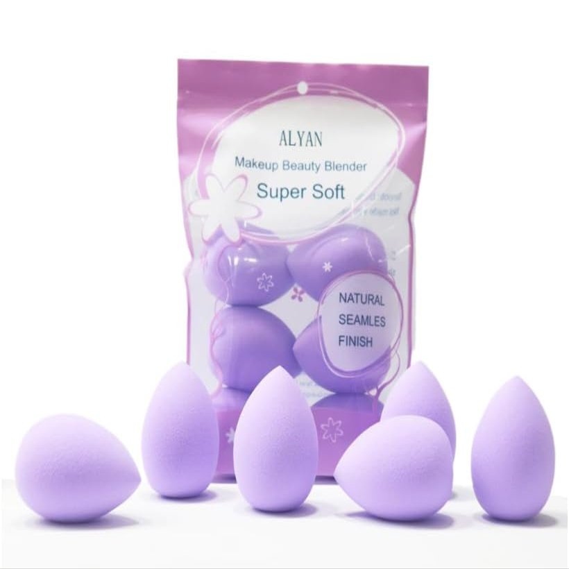 6PCS makeup Sponge Set Latex Free and High-definition Set of makeup Wonder blender For Powder Cream and Liquid, Super Soft Wonder Beauty Cosmetic Dry & Wet Multi-Use