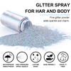 Hair and Body Glitter Spray, 1PC Glint-Rainbow Hair Glitter Extra Fine Face Shimmer Powder for Clothes, Festival Loose Sparkle Powder for Rave Clothes Nail Art Easter Halloween Crafts (Glint-Rainbow) view 3