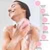 2 Pack Silicone Body Scrubber for Shower - Soft & Gentle Loofah Alternative for Sensitive Skin, Quick-Drying & Hygienic Body Wash Scrubber Brush for Women, Men & Kids (Black & Pink) view 3
