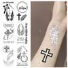 10 Sheets Biblical tattoo stickers Sheets Christian Temporary Tattoos Adult Men Women Kids Religious Jesus Cross God Christ Catholic Realistic Half Sleeve Body Fake Tattoos Stickers(Biblical) view 3