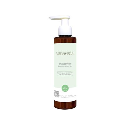 Face Cleanser Pitta | Sensitive & Inflamed Skin | Cooling Gel-Based Cleanser with Sariva, Manjishtha & Turmeric | Dosha-Balancing Pitta Skincare | Non-Drying, Gentle & Soothing | 100ml