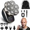 9.0 Ultra Shaver, Head Shavers for Bald Men, 6-in-1 Electric Razor - Led Display Rechargeable Head Shaving Kit with USB-C Fast Charge, IPX7 Waterproof (Set-b-7 Blades) view 1