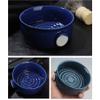 ZJchao Shaving SOAP Bowl HIGH Capacity Ceramic SOAP Cup Men Shaving Convex CONCAVE Spiral Groove Design Easy Foam ARC Closed Non Slip Handle Large (Blue) view 3
