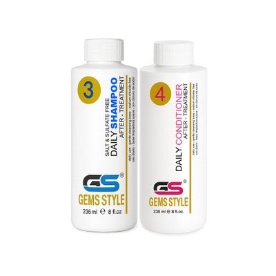 GS Gems Style Keratin Shampoo & Conditioner For After Treatment Maintenance 8 oz / 236 ml