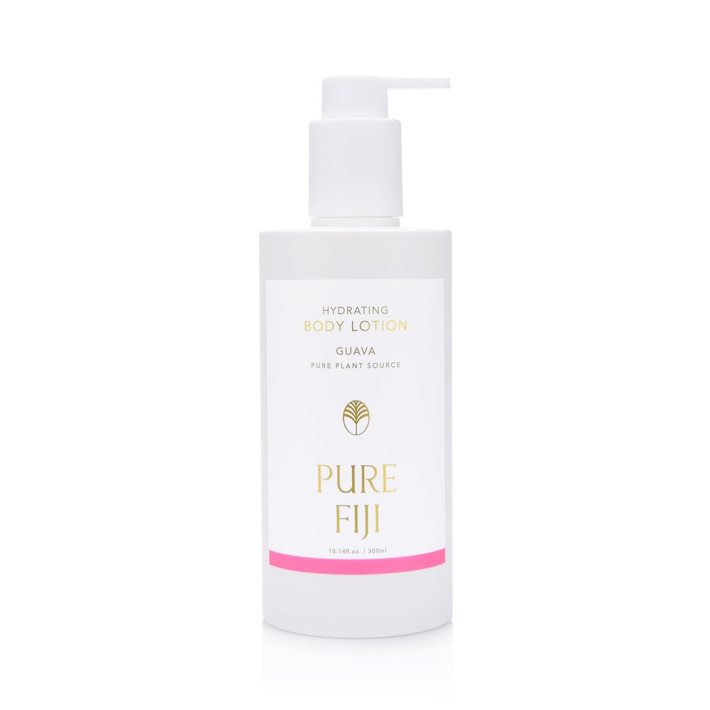 PURE FIJI Hydrating Body Lotion - Nourishing, Lightweight, Fast-Absorbing, Tropical Moisturizer, Natural Ingredients, Coconut Milk, Daily Skincare (10.14 oz, Guava)