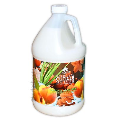 La Palm Pearlized Cuticle Softener Peach With Aloe Vera & Vitamin E 1 Gallon