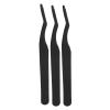 3pcs Stainless Steel Curved Eyelash Applicators with Rounded Edges for Lash Extension & Double Eyelid Application view 3