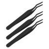 3pcs Stainless Steel Curved Eyelash Applicators with Rounded Edges for Lash Extension & Double Eyelid Application view 4