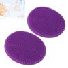 2-Piece Silicone Body Scrubber Loofah Brush Gentle Exfoliating for Men Women Bath Shower view 3