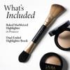LAURA GELLER Dual-Ended Highlighter Brush + Baked Marbleized Highlighter - Prosecco view 2