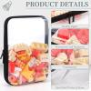 YOPCDJ 3 Pack Clear Hard Shell Zipper Case, Clear Zipper Pouches Waterproof Makeup Organizer & Travel Toiletry Bag, Plastic Pouch for Travel Office Storage, Black Medium Size view 4