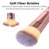 3Pcs Double Ended Makeup Brush, Round and Angled Top Foundation Contour Brushes for Liquid Powder Cream Blending, Foundation Contour Concealer Tool view 3