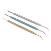 3PCS Stainless Steel Lash Perm Lift Tools with Brush & Pick, Professional Eyelash Lift Kit, Mini Portable Lash Extension Supplies, Colorful, Gold, Silver view 3