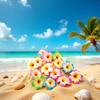 10 Pcs Multicolor Hawaiian Flower Hair Clips, 2.75 Inch Plumeria Foam Hair Clip Artificial Tropical Flower Hairpins for Beach Vacation Wedding(7cm) view 2