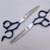 USZWBY Hair Cutting Scissors, 6 inch Professional 440c Scissor Blue Handle Cutting Barber Haircut thinning Shears Hairdresser Scissors Set view 2
