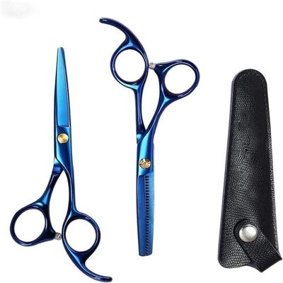 Professional 5.5 Inch Barber Scissors Set - 440C Stainless Steel Hair Cutting & Thinning Shears for Salon & Home Use
