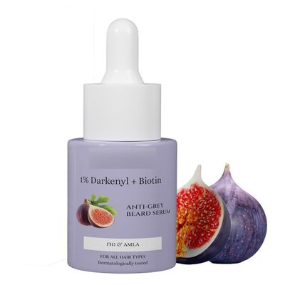 Natural Anti Grey Beard Oil Serum With Darkenyl & Biotin - Restore Natural Color And Rediscover Youthful Appearance | Toxin Free, Non-Sticky & Odourless Formula | 10Ml