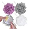 3 Pack Bath Loofah Shower with Soap Bags, Dual-Use Exfoliating Bath Sponges Soap Saver for Women & Men, Gentle Body Scrubber (White, Gray, Purple) view 1