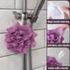 3 Pack Bath Loofah Shower with Soap Bags, Dual-Use Exfoliating Bath Sponges Soap Saver for Women & Men, Gentle Body Scrubber (White, Gray, Purple) view 2