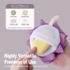 3 Pack Bath Loofah Shower with Soap Bags, Dual-Use Exfoliating Bath Sponges Soap Saver for Women & Men, Gentle Body Scrubber (White, Gray, Purple) view 3