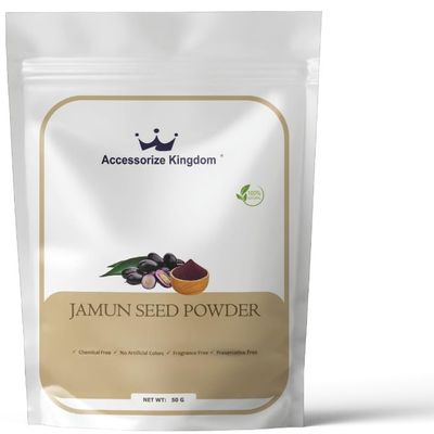 Accessorize Kingdom Jamun Seed Herbal Powder for External Use  For DIY Face & Hair Packs | 1.7 oz (50g)