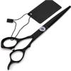 6.0 Inch Professional Black Paint Hairdressing Scissors Set, Stainless Steel Cutting & Thinning Shears, 62HRC Hardness, Ergonomic Design for Salon & Home Use view 2