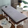 LDLCYCN Grayc(r),190 * 75cm, Memory Foam Massage Table Topper with Elastic Band Non-Slip Thick 5Cm Lash Bed Cushion for Beauty Massage Latex Spa Bed Pad Lash Bed Topper with Hole for Beauty view 1
