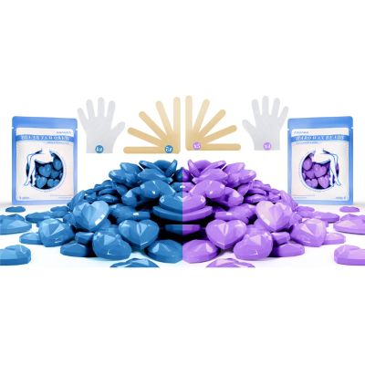 Chulan Heart Hard Wax Beads for Sensitive Skin, 800g Hypoallergenic Unscented Waxing Bead for Coarse Hair Removal, Stripless Wax Beans Pearl for Body, Brazilian, Bikini, Legs, Armpits Women Home Salon