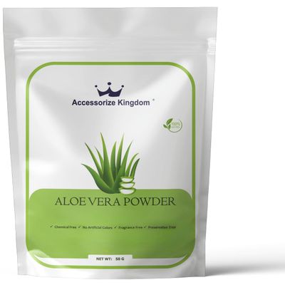 Accessorize Kingdom Aloe Vera Herbal Powder for External Use  For DIY Face & Hair Packs | 1.7 oz (50g)
