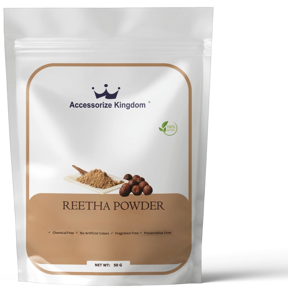 Accessorize Kingdom Reetha Herbal Powder for External Use  For DIY Face & Hair Packs | 1.7 oz (50g,)