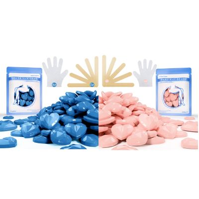 Chulan Heart Hard Wax Beads for Sensitive Skin, 800g Hypoallergenic Unscented Waxing Bead for Coarse Hair Removal, Stripless Wax Beans Pearl for Body, Brazilian, Bikini, Legs, Armpits Women Home Salon
