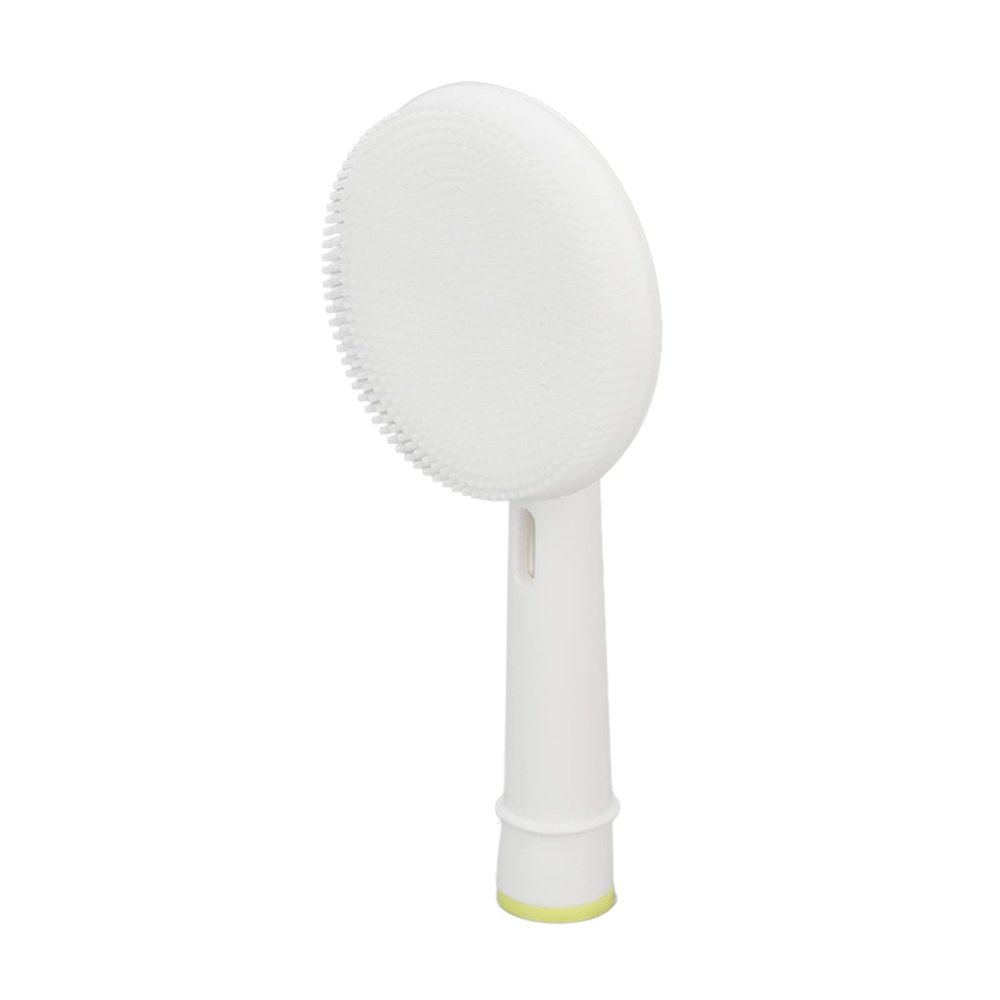 Silicone Facial Cleansing Brush Head Replacement for Daily Use - Soft, Round s, and Easy to Replace - White
