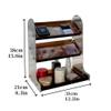 AKIQKPX Three-Layer Acrylic Organizer, Fashionable Cosmetics Storage Box, Simple Dressing Table Skin Care Product Shelf, Perfume Large Capacity Double-Layer Storage Basket view 2