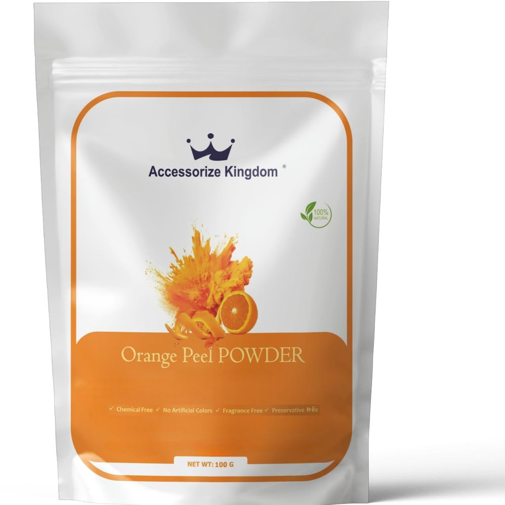 Accessorize Kingdom ORANGE PEEL Herbal Powder for External Use For DIY Face & Hair Packs | 3.5 oz (100g)