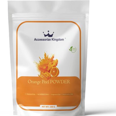Accessorize Kingdom ORANGE PEEL Herbal Powder for External Use For DIY Face & Hair Packs | 8.8 oz (250g)
