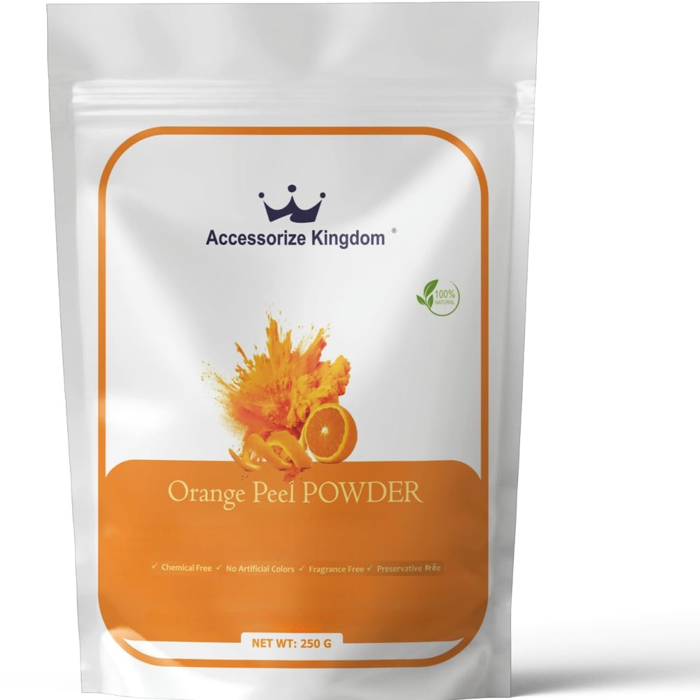 Accessorize Kingdom ORANGE PEEL Herbal Powder for External Use  For DIY Face & Hair Packs | 8.8 oz (250g)