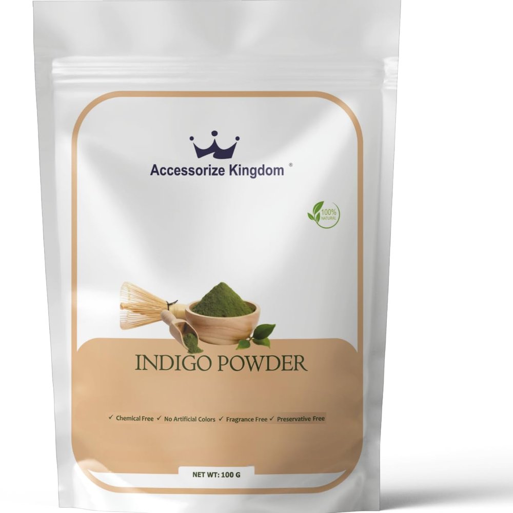 Accessorize Kingdom Indigo Herbal Powder for External Use  For DIY Face & Hair Packs | 3.5 oz (100g)