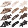 12 PCS Flat Hair Clips for Women - 3 Styles Flat Claw Clips for Thin Thick Hair, Strong Hold Hair Accessories view 1