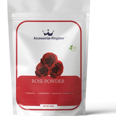 Accessorize Kingdom Rose Herbal Powder for External Use for DIY Face & Hair Packs | 3.5 oz (100g)