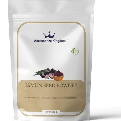 Accessorize Kingdom Jamun Seed Herbal Powder for External Use  For DIY Face & Hair Packs | 3.5 oz (100g)