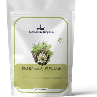Accessorize Kingdom Bhringraj Powder for External Use For DIY Face & Hair Packs | 8.8 oz (250g)