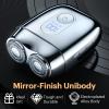 All-Metal Mini Electric Shaver for Travel Men  Portable USB-C Rechargeable Razor with Mirror Cap, Waterproof Wet/Dry, Smooth Shave, Ideal Gift for Dad Husband Boyfriend, RX40 Silver view 3