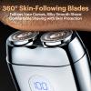All-Metal Mini Electric Shaver for Travel Men  Portable USB-C Rechargeable Razor with Mirror Cap, Waterproof Wet/Dry, Smooth Shave, Ideal Gift for Dad Husband Boyfriend, RX40 Silver view 4