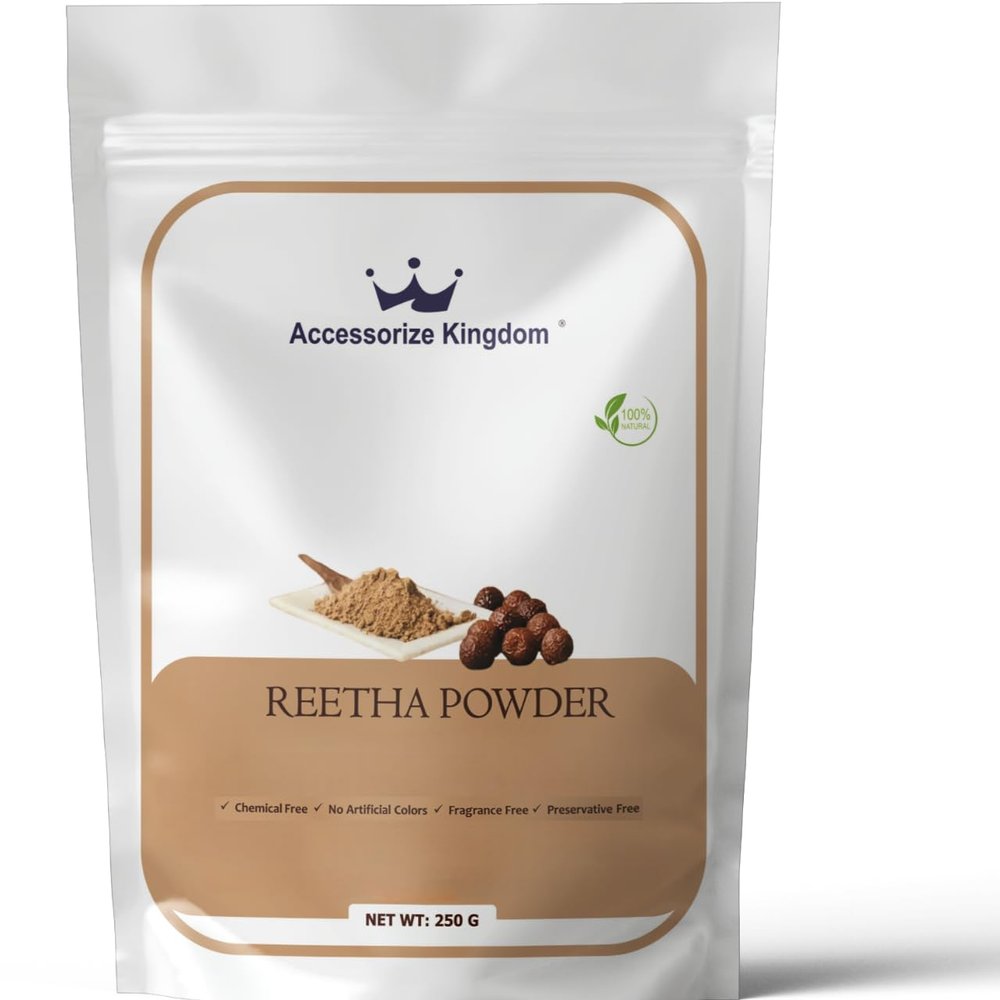 Accessorize Kingdom REETHA Herbal Powder for External Use  For DIY Face & Hair Packs | 8.8 oz (250g)