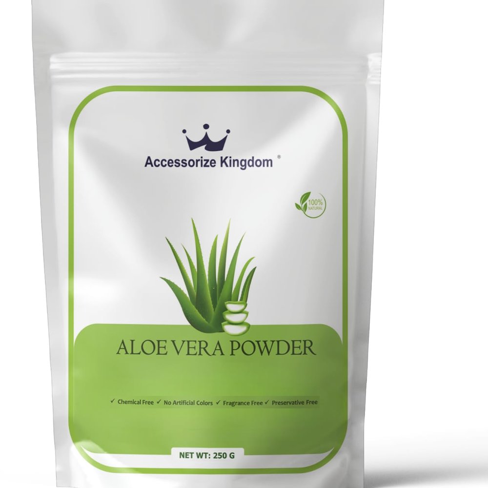 Accessorize Kingdom Aloe Vera Herbal Powder for External Use  For DIY Face & Hair Packs | 8.8 oz (250g)