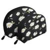 2 Pcs Makeup Bag Coin Purse Wallet for Women daisy Print Shell Storage Bag Cosmetic Bag view 1