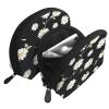 2 Pcs Makeup Bag Coin Purse Wallet for Women daisy Print Shell Storage Bag Cosmetic Bag view 3