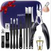 Toenail Clippers for Thick Nails - Ingrown Toenail Removal Kit - 12Pcs Podiatrist Grade Toe Nail Clippers for Seniors Men Women - Professional Home Pedicure Tools for Feet view 1