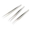 1. 3Pcs Stainless Steel Eyelash Tweezers Set with Blackhead Extractor for Home & Salon Use2. Professional Eyelash Extension Tweezers & Blackhead Remover Kit with Rose Gold Storage view 3